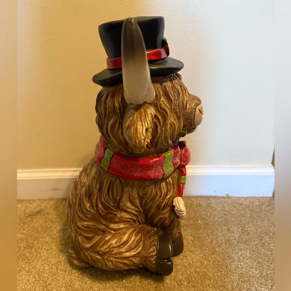Hobby Lobby Christmas Holiday 2025 Highland Cow Holiday Decoration - Picture 4 of 4